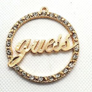 Guess Gold Rhinestone Pendant